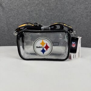 FOCO NFL Pittsburgh Steelers Clear Stadium Crossbody Bag Black Gold Steel City